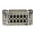 HARTING Heavy Duty Power Connector Insert, 16A, Male, Han E Series, 10 Contacts