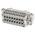 HARTING Heavy Duty Power Connector Insert, 16A, Male, Han E Series, 16 Contacts