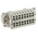 HARTING Heavy Duty Power Connector Insert, 16A, Male, Han ES Series, 16 Contacts