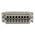 Epic Contact Heavy Duty Power Connector Insert, 14A, Male, H-A Series, 16 Contacts