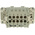 Han E Series size 16 A Connector Insert, Male, 10 Way, 16A, 500 V