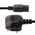 StarTech.com 3 Core Power Cable, 0.75 mm², 3m, Black Polyvinyl Chloride PVC Sheath, Power, 10 A (Amperes), 250 V