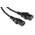 RS PRO IEC C13 x 2 Socket to IEC C14 Plug Power Cord, 2.5m