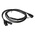 RS PRO IEC C13 x 2 Socket to IEC C14 Plug Power Cord, 2.5m