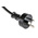 RS PRO IEC C13 Socket to Type I Australian Plug Power Cord, 2.5m