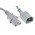 RS PRO IEC C13 Socket to IEC C14 Plug Power Cord, 500mm