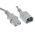 RS PRO IEC C13 Socket to IEC C14 Plug Power Cord, 1.5m