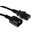 RS PRO IEC C13 Socket to IEC C14 Plug Power Cord, 1.5m