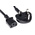 RS PRO IEC C13 Socket to Type G UK Plug Power Cord, 1.8m