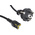 RS PRO IEC C5 Socket to CEE 7/7 Plug Power Cord, 1.8m