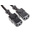 RS PRO IEC C13 x 2 Socket to IEC C14 Plug Power Cord, 3m