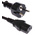 RS PRO IEC C13 Socket to CEE 7/7 Plug Power Cord, 3m