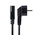 StarTech.com Right Angle CEE 7/7 Plug to Straight IEC C13 Socket Power Cable, 1m