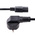 StarTech.com Right Angle CEE 7/7 Plug to Straight IEC C13 Socket Power Cable, 3m