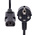 StarTech.com Right Angle CEE 7/7 Plug to Straight IEC C13 Socket Power Cable, 3m