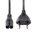 StarTech.com Straight CEE 7/16 Plug to Straight IEC C7 Socket Power Cord, 1m