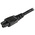 StarTech.com Right Angle CEE 7/7 Plug to Straight IEC C5 Socket Power Cord, 2m