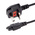 StarTech.com Right Angle Type G UK Plug to Straight IEC C5 Socket Power Cord, 2m