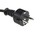 RS PRO IEC C13 x 2 Socket to CEE 7/7 Plug Power Cord, 2.4m