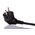 RS PRO Straight IEC C13 Socket to Right Angle CEE 7/7 Plug Power Cord, 2.5m