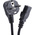 RS PRO IEC C13 Socket to Type F German Plug Power Cord, 2.5m