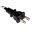 Phihong IEC C7 Socket to Type A US Plug Plug Power Cord, 1.8m