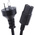 RS PRO IEC C15 Socket to Type I Australian Plug Power Cord, 2m