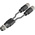 RS PRO Male 5 way M12 to Female 3 way M12 Sensor Actuator Cable, 1m