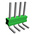 TE Connectivity AMPMODU MOD II Series Right Angle Through Hole Pin Header, 4 Contact(s), 2.54mm Pitch, 1 Row(s),