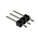 RS PRO Straight Through Hole Pin Header, 3 Contact(s), 2.54mm Pitch, 1 Row(s), Unshrouded