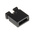 RS PRO Shorting Link Female Straight Black Open Top 2 Way 1 Row 2.54mm Pitch