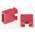 RS PRO Shorting Link Female Straight Red Open Top 2 Way 1 Row 2.54mm Pitch