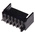 TE Connectivity MTA-100 Series Right Angle Through Hole PCB Header, 6 Contact(s), 2.54mm Pitch, 1 Row(s), Shrouded