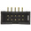 Amphenol T821 Series Right Angle Through Hole PCB Header, 10 Contact(s), 2.54mm Pitch, 2 Row(s), Shrouded