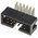 Amphenol T821 Series Right Angle Through Hole PCB Header, 12 Contact(s), 2.54mm Pitch, 2 Row(s), Shrouded