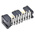 3M 2500 Series Right Angle Through Hole PCB Header, 16 Contact(s), 2.54mm Pitch, 2 Row(s), Shrouded