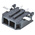 Molex Micro-Fit 3.0 Series Right Angle Surface Mount PCB Header, 2 Contact(s), 3.0mm Pitch, 1 Row(s), Shrouded
