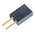 Samtec SSW Series Straight Through Hole Mount PCB Socket, 2-Contact, 1-Row, 2.54mm Pitch, Solder Termination