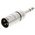 Neutrik AV Adapter, Male 1/4 in Stereo to Male XLR
