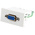 RS PRO Single Gang 1 Way Female VGA Faceplate