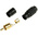 RS PRO Black Cable Mount RCA Plug, Gold