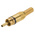 RS PRO Black, Gold Cable Mount RCA Plug, Gold, 5A
