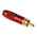 RS PRO Red Cable Mount RCA Plug, Gold, 5A