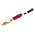 RS PRO Red Cable Mount RCA Plug, Gold, 5A