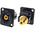 RS PRO Yellow Panel Mount RCA Socket, Gold over Nickel, 2A