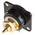 Neutrik Black Panel Mount RCA Socket, Gold over Nickel, 16A