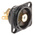 Neutrik Black Panel Mount RCA Socket, Gold over Nickel, 16A