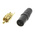 Neutrik Black RCA Plug, Gold, 1A