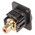 RS PRO Black Panel Mount RCA Socket