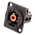 RS PRO Black Panel Mount RCA Socket